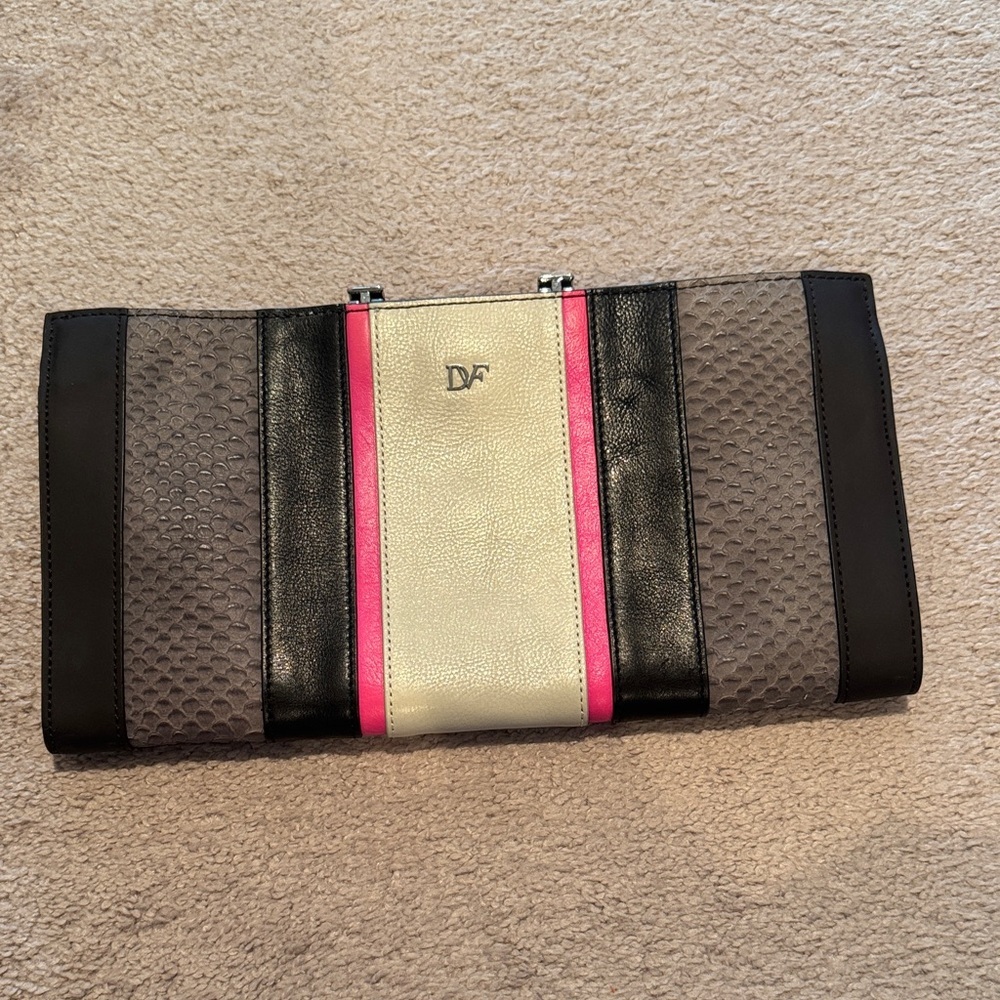 Diane Von Furstenberg Black Clutch